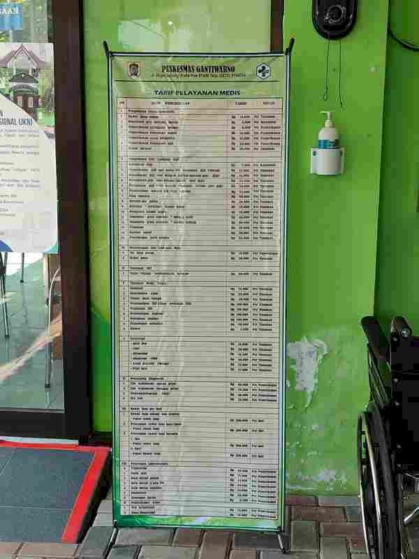 JENIS LAYANAN DAN TARIF PUSKESMAS
